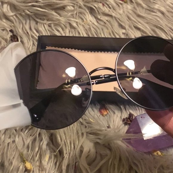 Oversized circle mirrored hippie sunglasses main image 3